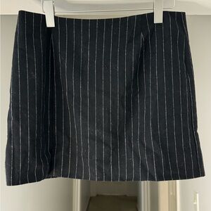 Madewell Black Striped Mini Skirt